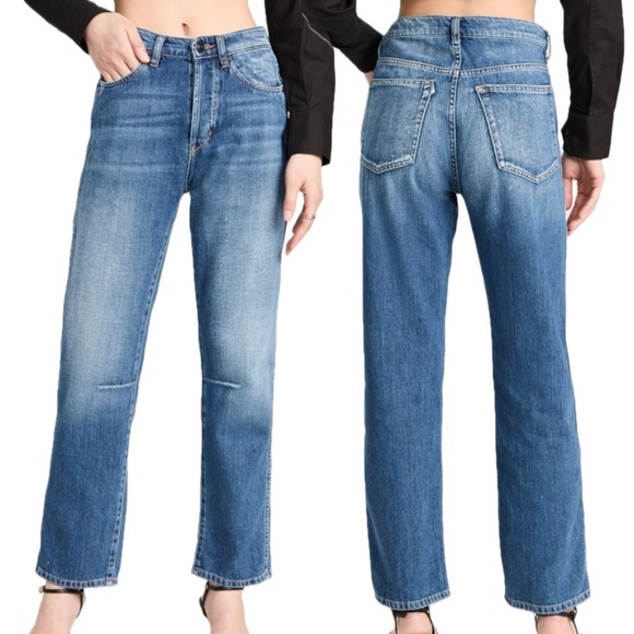 Shopbop 3X1 Denim Cropped Boyfriend Jeans Womens Size 27 Austin Curve High Rise - Picture 1 of 16